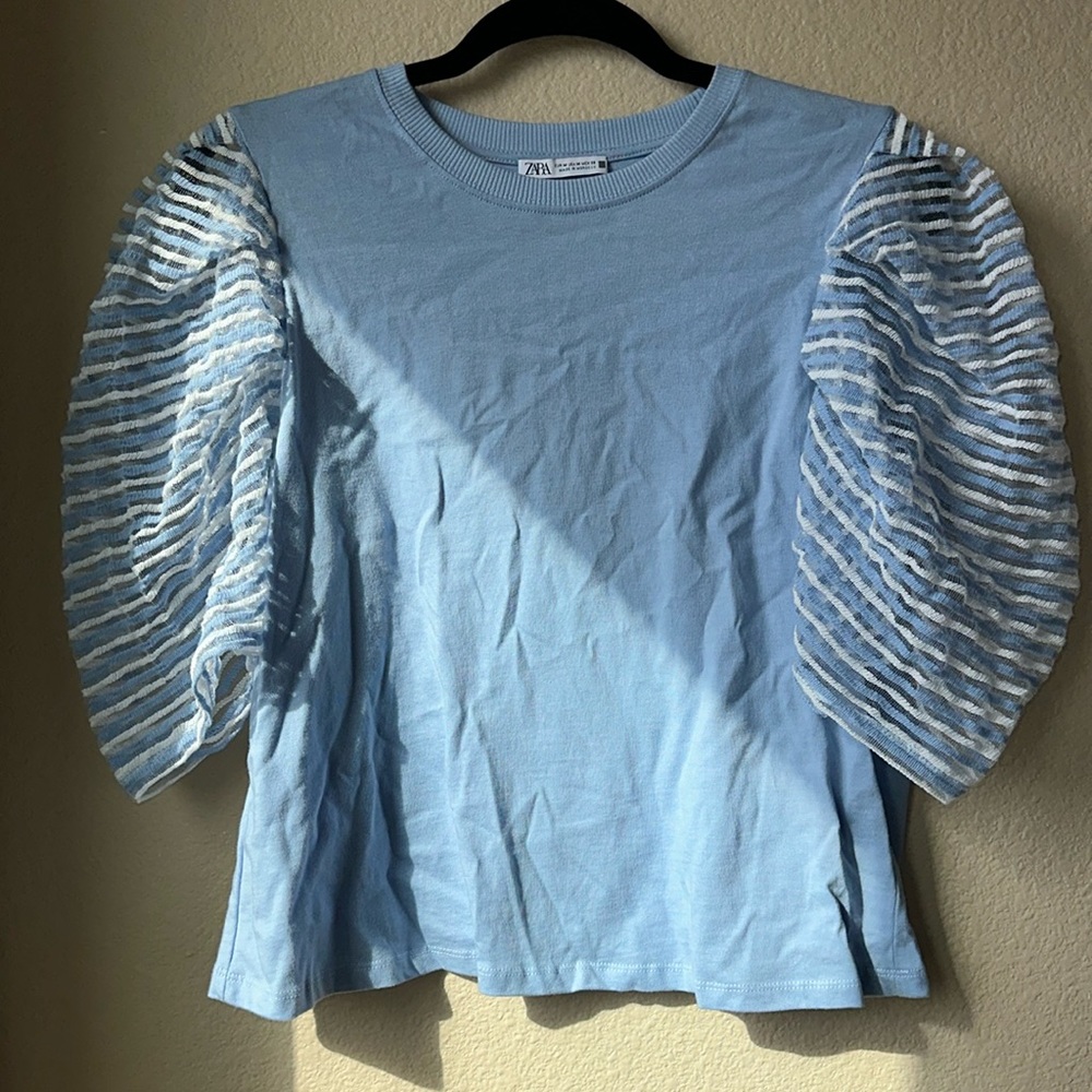 Top with volume sleeves from Zara